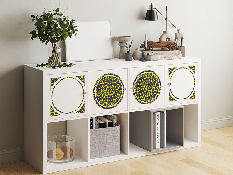 yellow giraffe animal print DIY Furniture Stickers
