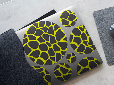 yellow giraffe animal print DIY Laptop Stickers