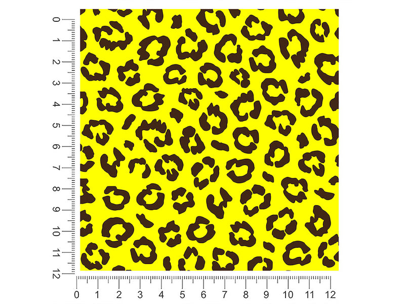 yellow leopard animal print 1ft x 1ft Craft Sheets