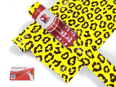 yellow leopard animal print Craft Vinyl Roll