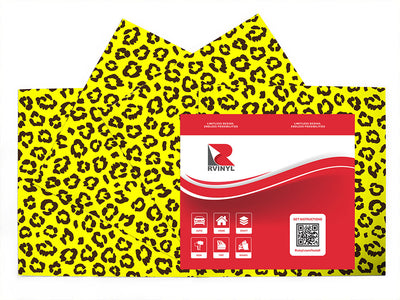yellow leopard animal print Craft Vinyl Sheet Pack