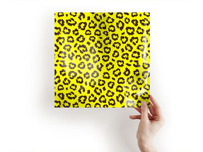 yellow leopard animal print Craft Sheets