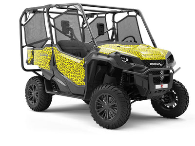 Yellow Leopard Utility Vehicle Vinyl Wrap