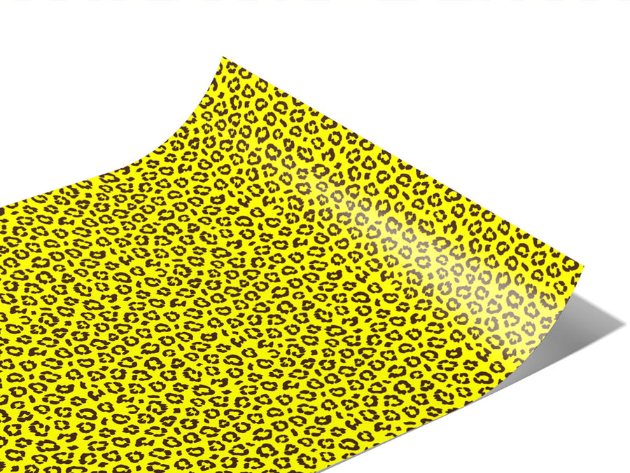 Yellow Leopard Vinyl Wraps~Rwraps Series 914 Digitally Printed Vinyl Wrap~1