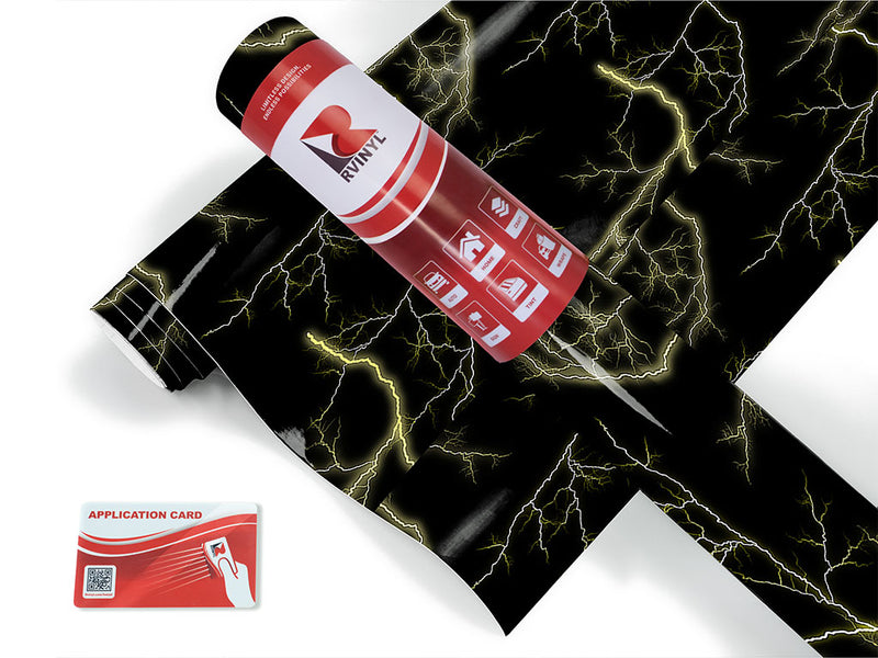 yellow lightning lightning Craft Vinyl Roll
