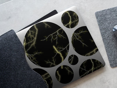 yellow lightning lightning DIY Laptop Stickers