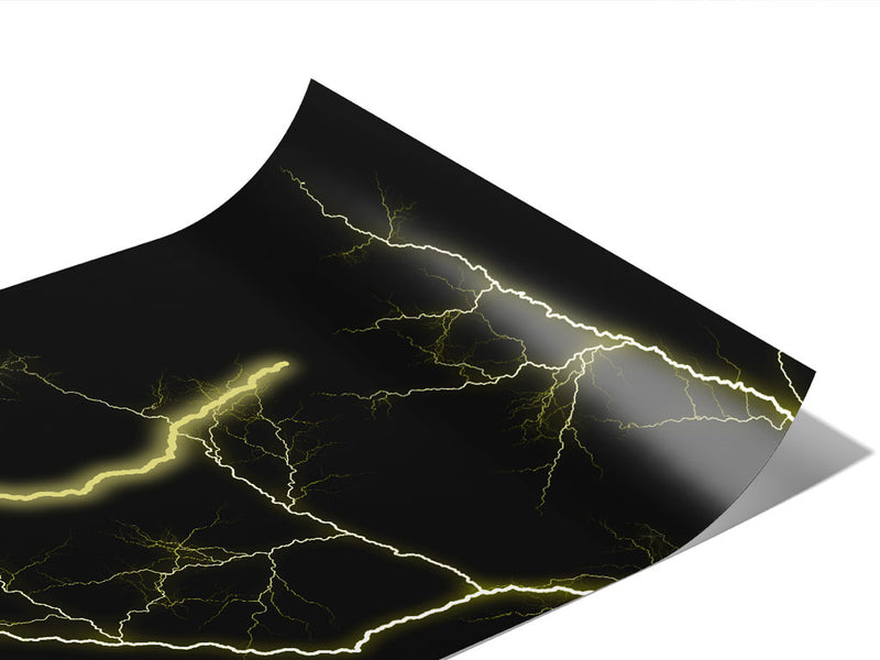 Yellow Lightning Vinyl Wraps~Rwraps Series 914 Digitally Printed Vinyl Wrap~1