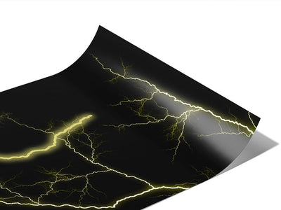 Yellow Lightning Vinyl Wraps~Rwraps Series 914 Digitally Printed Vinyl Wrap~1