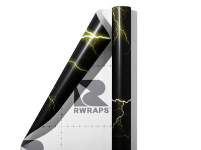 Yellow Lightning Wrap Film Sheets~Rwraps Series 914 Yellow Lightning Scrolled Sheet~5