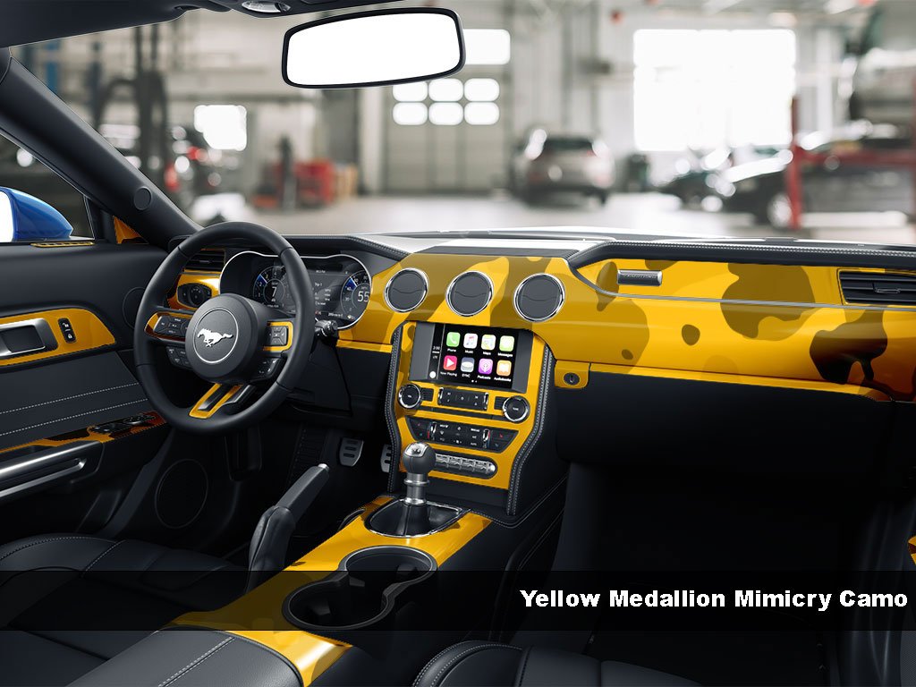 Yellow Medallion Mimicry Camo Dash Kit Finish