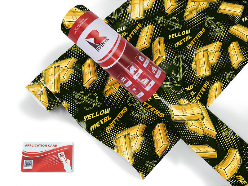 yellow metal bling Craft Vinyl Roll