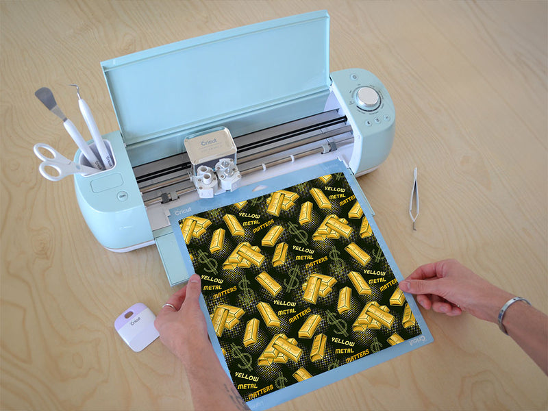 yellow metal bling Cricut Compatible Vinyl