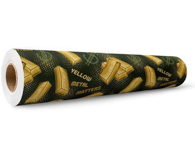 Yellow Metal Bling Wrap Film Wholesale Roll~Rwraps Series 914 Digitally Printed Vinyl Roll~5