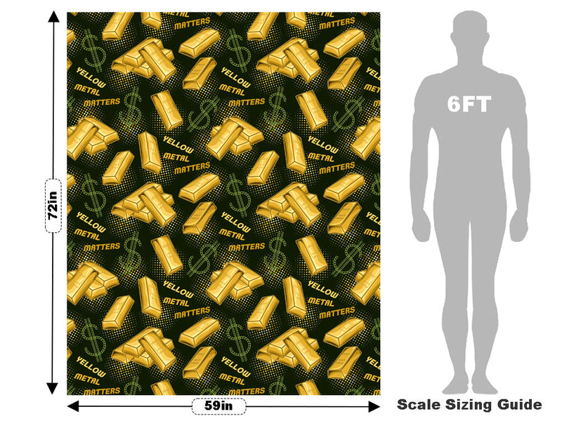 Yellow Metal Bling Vehicle Wrap Scale~Rwraps Series 914 Yellow Metal Bling Measurements~1
