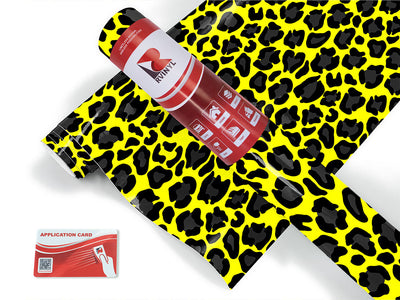 yellow panther animal print Craft Vinyl Roll