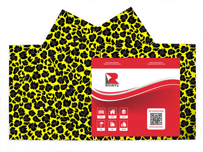 yellow panther animal print Craft Vinyl Sheet Pack