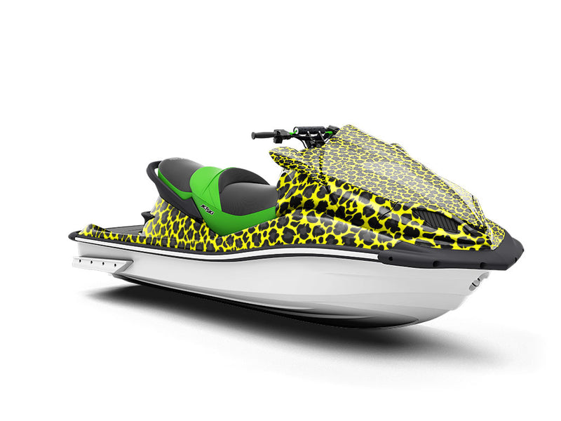 Yellow Panther Jet Ski Vinyl Customized Wrap