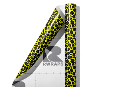 Yellow Panther Wrap Film Sheets~Rwraps Series 914 Yellow Panther Scrolled Sheet~5