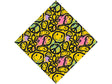 Yellow Peace Graffiti Vinyl Wrap Pattern