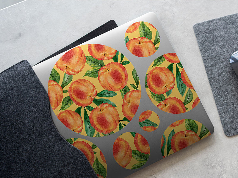 yellow peachy keen fruit DIY Laptop Stickers