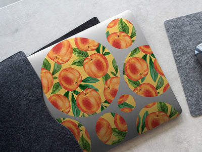 yellow peachy keen fruit DIY Laptop Stickers