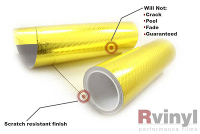 Yellow R3 Carbon Fiber Vinyl Sheets