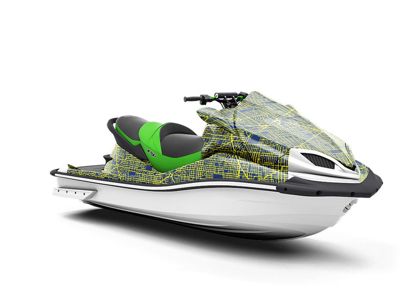 Yellow Streets Cityscape Jet Ski Vinyl Customized Wrap