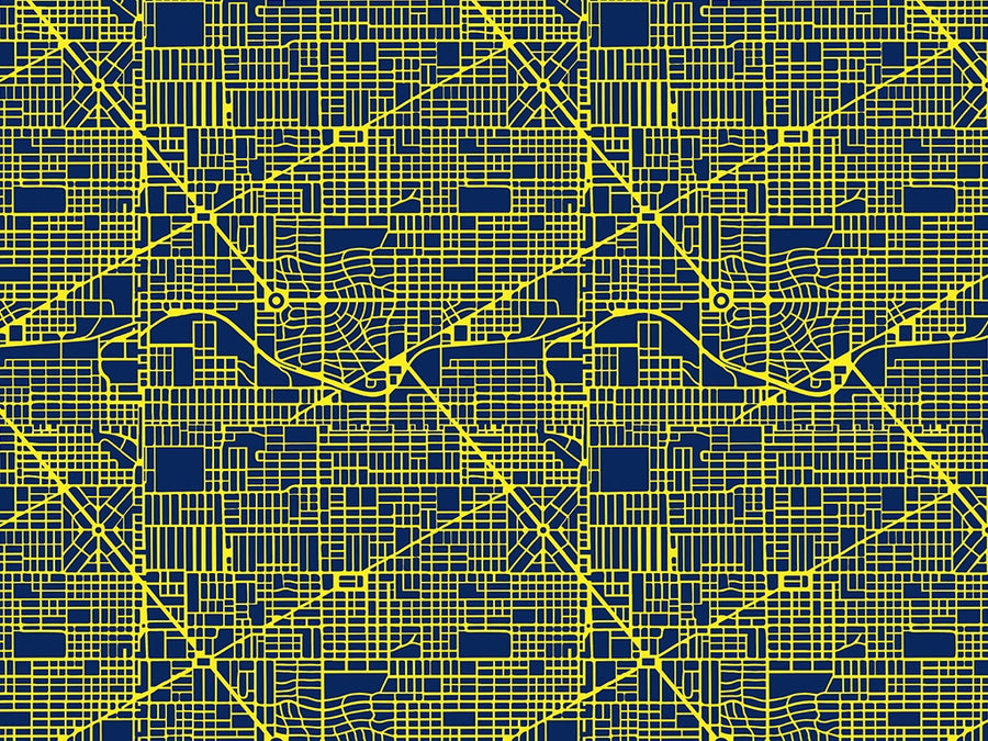Yellow Streets Cityscape Vinyl Wrap Pattern~Rwraps Series 914 Digitally Printed Vinyl Wrap~0