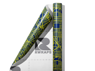 Yellow Streets Cityscape Wrap Film Sheets~Rwraps Series 914 Yellow Streets Cityscape Scrolled Sheet~4