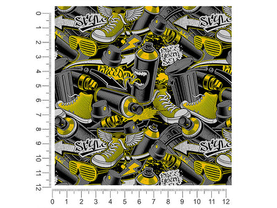 yellow tag graffiti 1ft x 1ft Craft Sheets