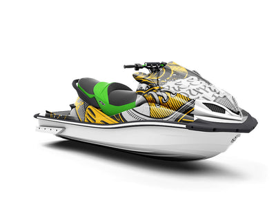 Yellow Tag Graffiti Jet Ski Vinyl Customized Wrap