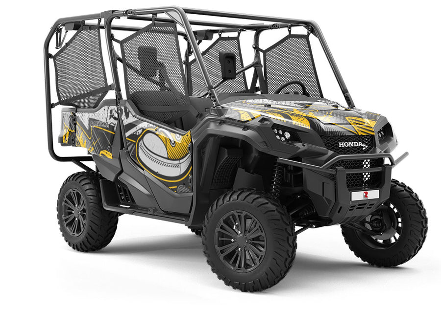 Yellow Tag Graffiti Utility Vehicle Vinyl Wrap