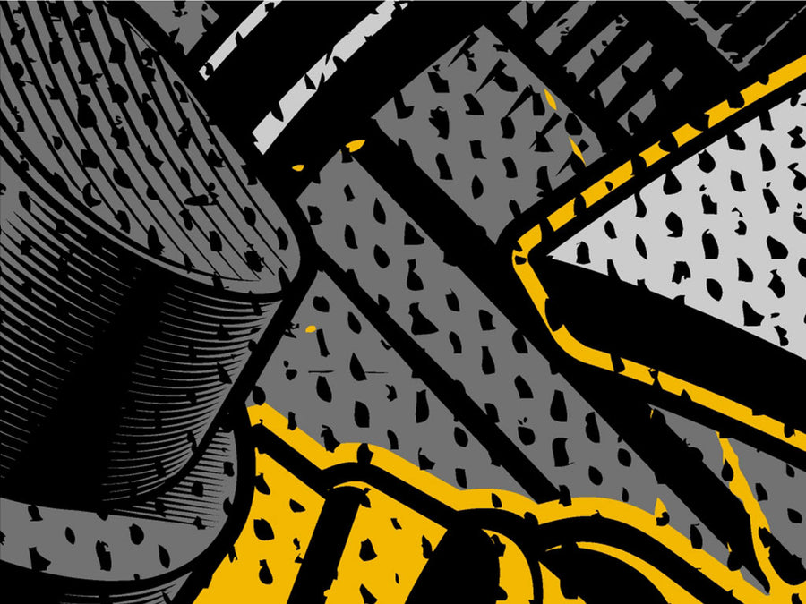 Yellow Tag Graffiti Vinyl Wrap Pattern~Rwraps Series 914 Digitally Printed Vinyl Wrap~0