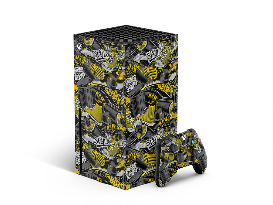 yellow tag graffiti XBOX DIY Decal