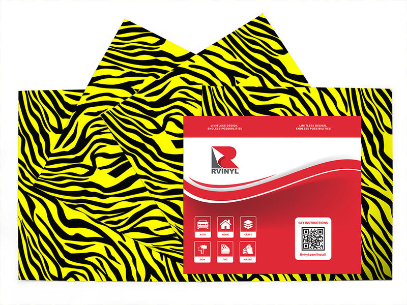 yellow tiger animal print Craft Vinyl Sheet Pack