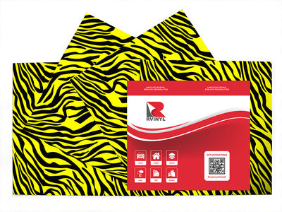 yellow tiger animal print Craft Vinyl Sheet Pack