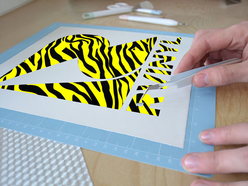 yellow tiger animal print Easy Weed Craft Vinyl