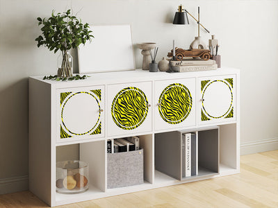 yellow tiger animal print DIY Furniture Stickers
