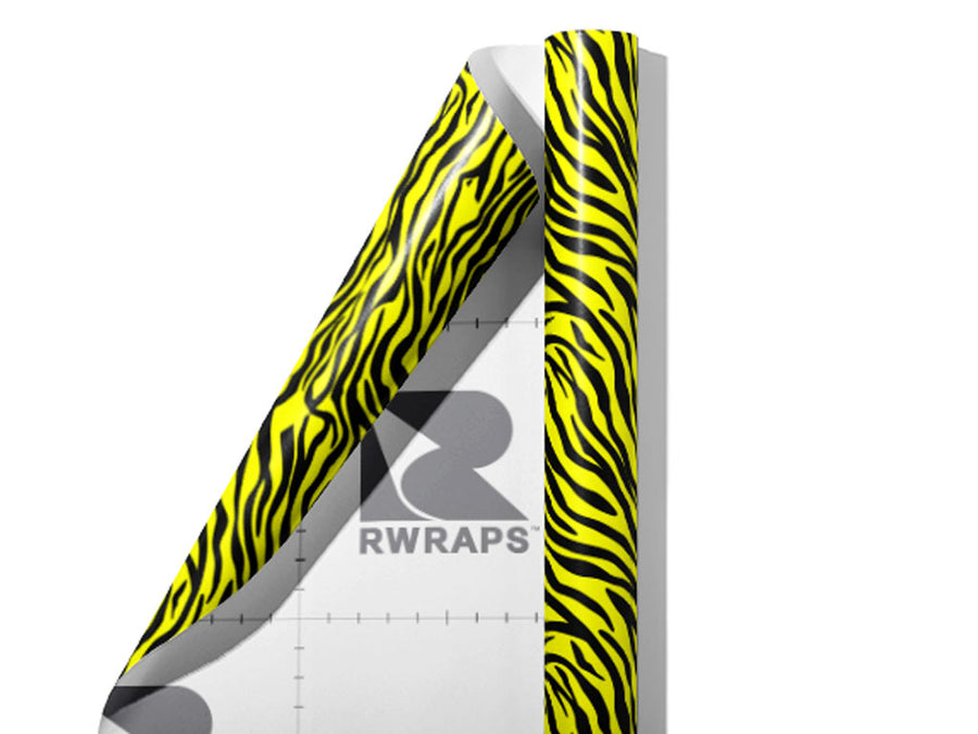 Yellow Tiger Wrap Film Sheets~Rwraps Series 914 Yellow Tiger Scrolled Sheet~5