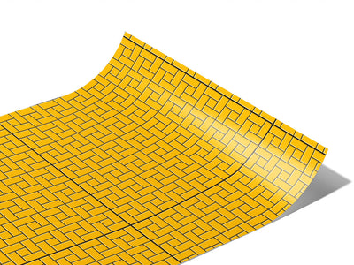 Yellow  Brick Vinyl Wraps~Rwraps Series 914 Digitally Printed Vinyl Wrap~1