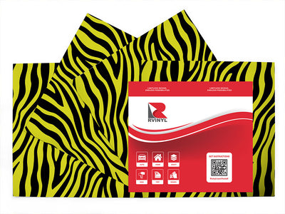 yellow zebra animal print Craft Vinyl Sheet Pack