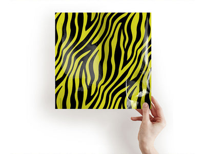 yellow zebra animal print Craft Sheets