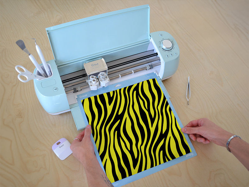 yellow zebra animal print Cricut Compatible Vinyl