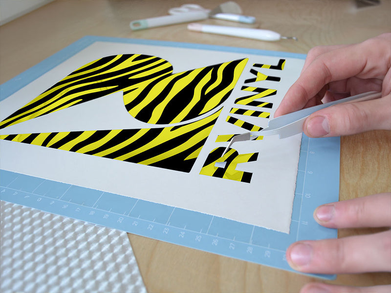 yellow zebra animal print Easy Weed Craft Vinyl
