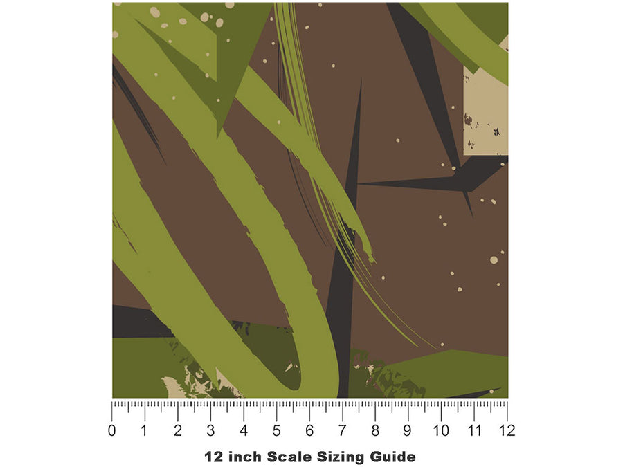 Yes Sir Abstract Vinyl Film Pattern Size 12 inch Scale~Rwraps Yes Sir Abstract Sizing Chart~2