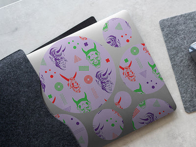yokai masks halloween DIY Laptop Stickers