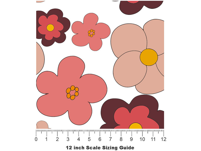 Young Blood Retro Vinyl Film Pattern Size 12 inch Scale~Rwraps Young Blood Retro Sizing Chart~2