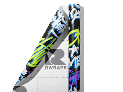 Your Voice Matters Graffiti Wrap Film Sheets~Rwraps Series 914 Your Voice Matters Graffiti Scrolled Sheet~4