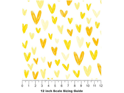 Youthful Love Heart Vinyl Film Pattern Size 12 inch Scale~Rwraps Youthful Love Heart Sizing Chart~2