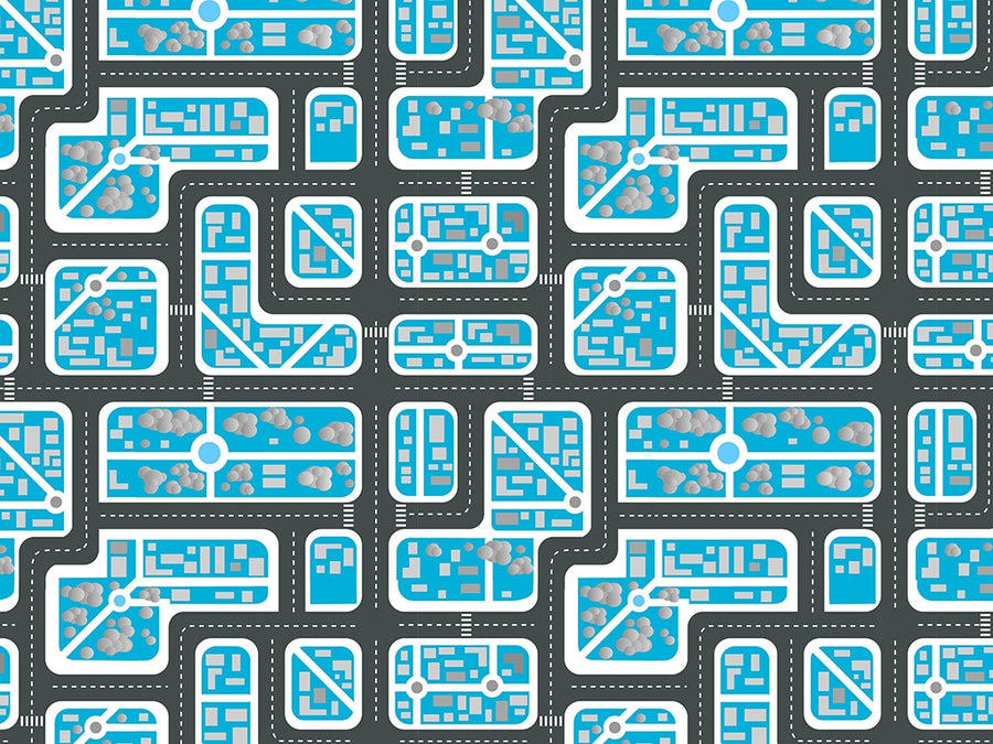 Zero Traffic Cityscape Vinyl Wrap Pattern~Rwraps Series 914 Digitally Printed Vinyl Wrap~0